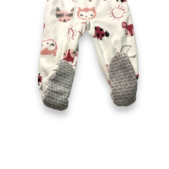 Carter's Baby Girls Long Sleeve One Piece Pajama, 18 Months , White | New - Picture 4 of 11